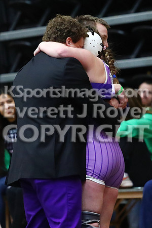 155 Cali Wagoner (Oakley HS) 31-2, Jr. over Zoe Brown (Plainville HS) 38-7, Sr. (Fall 3:34)