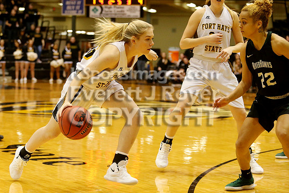 Fort Hays State vs Northeastern State Women's Basketball. Saturday, January 10, 2019.