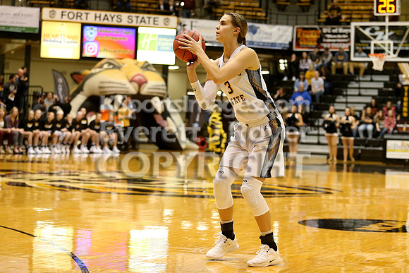 Fort Hays State vs Northeastern State Women's Basketball. Saturday, January 10, 2019.