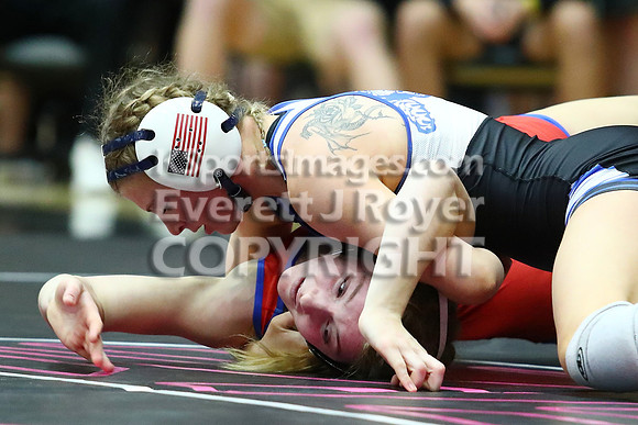 1st Place MatchAshlyn Hahn (Stockton HS) 41-0, Sr. over Averie Counts (Russell HS) 43-7, Fr. (Fall 1:35)