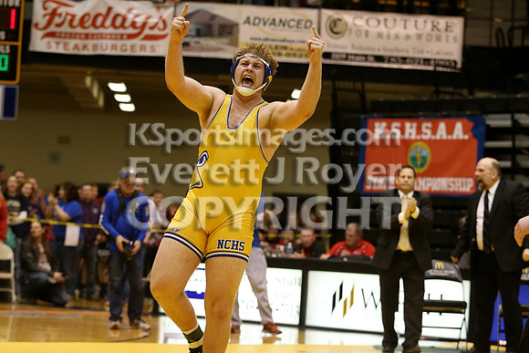 At 285,  Collyn Auker, Norton defeated  Taye Washington, Hoxie 6-1 in the 3-2-1A 2017 KSHSAA Wrestling Championship Finals, Saturday, February 25, 2017.