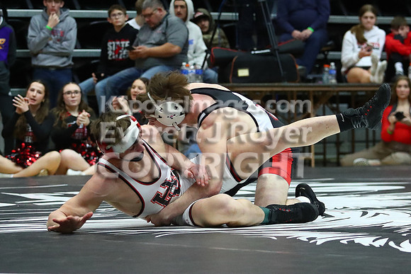 175 Easton Nickelson (Hoxie Hs) 35-2, Sr. over Dayton Stephen (Hill City Hs) 45-5, Sr. (Dec 7-6)