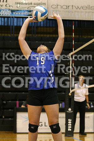 Otis-Bison defeated Beloit St. John's-Tipton in a semifinal game at the KSHSAA Class 1AD2 Volleyball State Championship on Saturday, October 28, 2017.  (Photo: Everett Royer, www.ksportsimages.com)