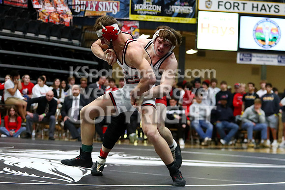 175 Easton Nickelson (Hoxie Hs) 35-2, Sr. over Dayton Stephen (Hill City Hs) 45-5, Sr. (Dec 7-6)