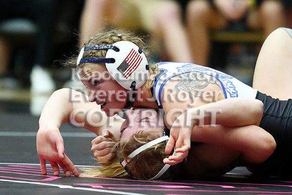 1st Place MatchAshlyn Hahn (Stockton HS) 41-0, Sr. over Averie Counts (Russell HS) 43-7, Fr. (Fall 1:35)