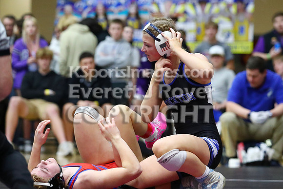 1st Place MatchAshlyn Hahn (Stockton HS) 41-0, Sr. over Averie Counts (Russell HS) 43-7, Fr. (Fall 1:35)