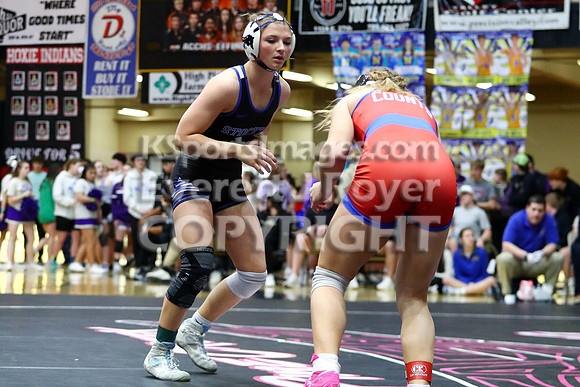 1st Place MatchAshlyn Hahn (Stockton HS) 41-0, Sr. over Averie Counts (Russell HS) 43-7, Fr. (Fall 1:35)