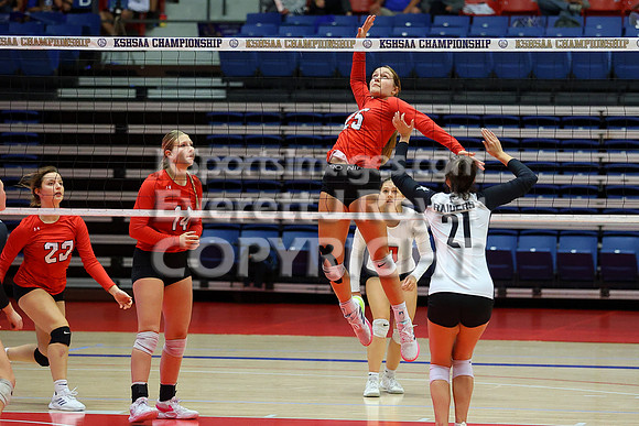 Hoisington vs Neodesha Pool Play at the 3A State Volleyball Tournament