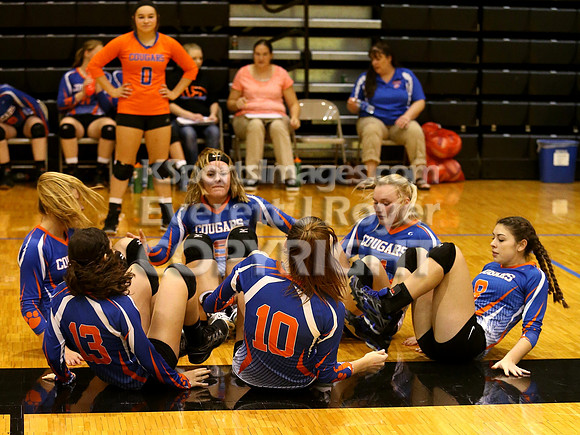 Otis-Bison defeated Waverly to finish 3rd at the 2016 KSHSAA 1AD2 Volleyball Tournament.