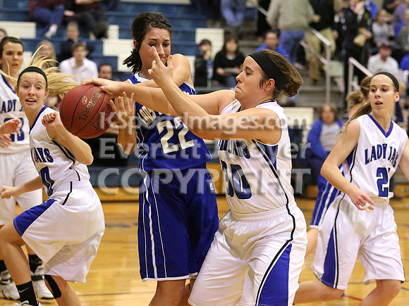 Thunder Ridge Longhorns vs. St. Johns Beloit-Tipton Blujays Girls Basketball - NPL Tourney Finals