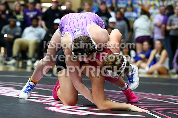 155 Cali Wagoner (Oakley HS) 31-2, Jr. over Zoe Brown (Plainville HS) 38-7, Sr. (Fall 3:34)