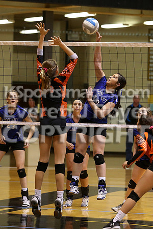 Waverly defeated Beloit St. John's-Tipton in pool play at the KSHSAA Class 1AD2 Volleyball State Championship on Friday, October 27, 2017.  (Photo: Everett Royer, www.ksportsimages.com)