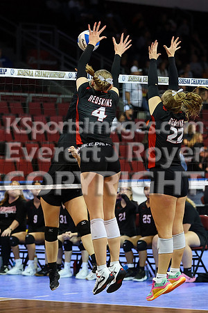 Little River vs Flinthills at the 1AD1 State Volleyball Tournament