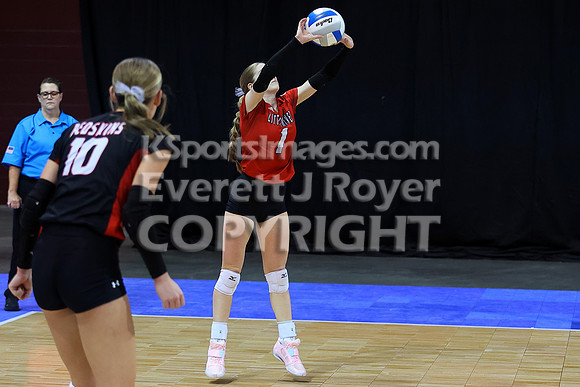 Little River vs Flinthills at the 1AD1 State Volleyball Tournament