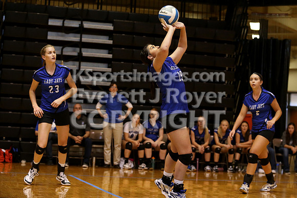 Waverly defeated Beloit St. John's-Tipton in pool play at the KSHSAA Class 1AD2 Volleyball State Championship on Friday, October 27, 2017.  (Photo: Everett Royer, www.ksportsimages.com)