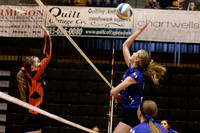 Waverly defeated Beloit St. John's-Tipton in pool play at the KSHSAA Class 1AD2 Volleyball State Championship on Friday, October 27, 2017.  (Photo: Everett Royer, www.ksportsimages.com)