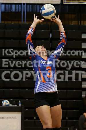 Otis-Bison defeated Beloit St. John's-Tipton in a semifinal game at the KSHSAA Class 1AD2 Volleyball State Championship on Saturday, October 28, 2017.  (Photo: Everett Royer, www.ksportsimages.com)