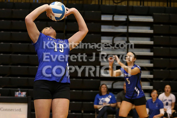 Waverly defeated Beloit St. John's-Tipton in pool play at the KSHSAA Class 1AD2 Volleyball State Championship on Friday, October 27, 2017.  (Photo: Everett Royer, www.ksportsimages.com)