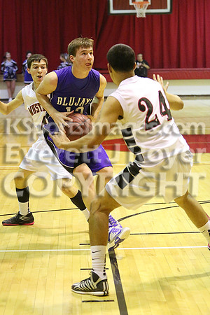 St. Johns Beloit-Tipton Blujays vs. Sylvan-Lucas Mustangs Boys Basketball