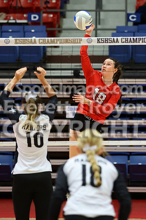 Hoisington vs Neodesha Pool Play at the 3A State Volleyball Tournament